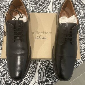 Clarks Men's Black Leather Shoes